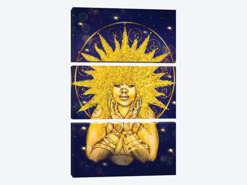 Sundai Signs Of The Sun by Poetically Illustrated 3-piece Canvas Art