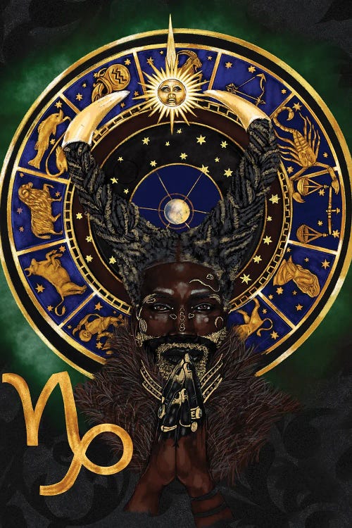 Capricorn Man by Poetically Illustrated wall art