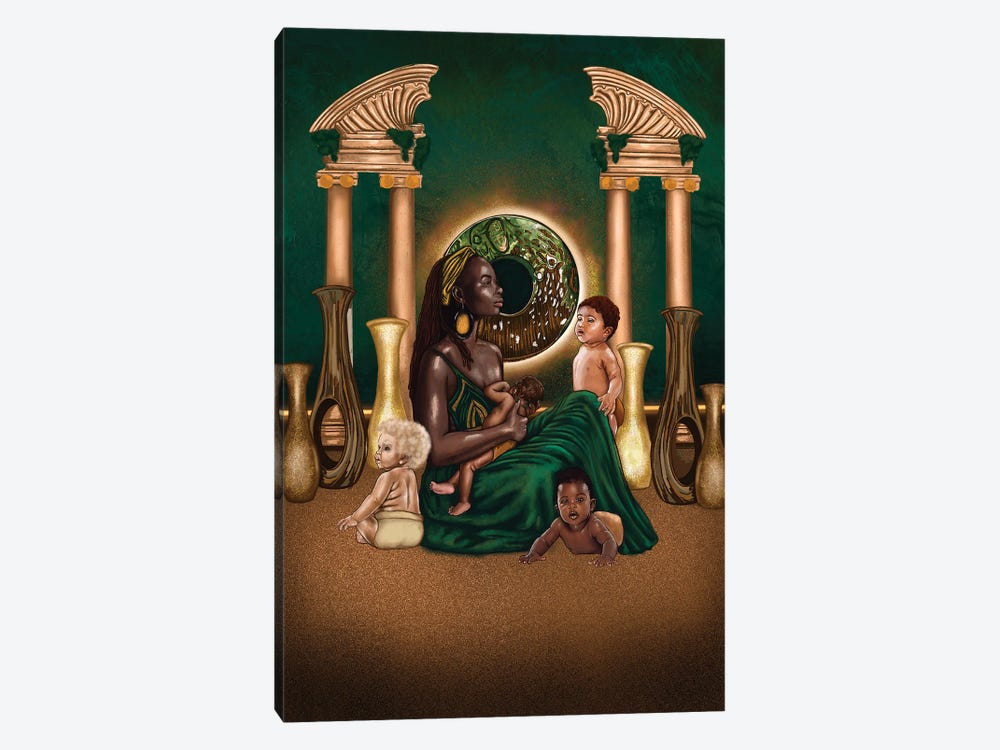 Divine Mother And Children by Poetically Illustrated 1-piece Canvas Print