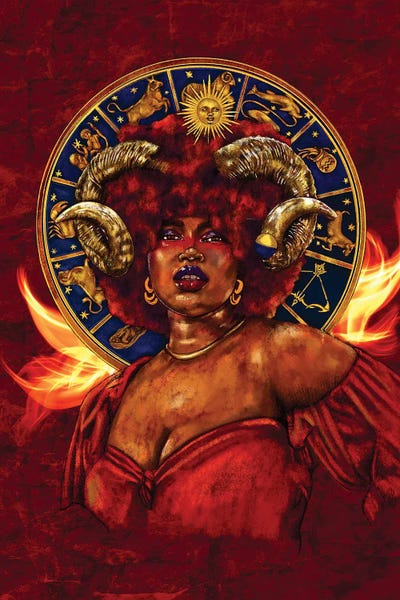 Aries: Aries Woman by Poetically Illustrated