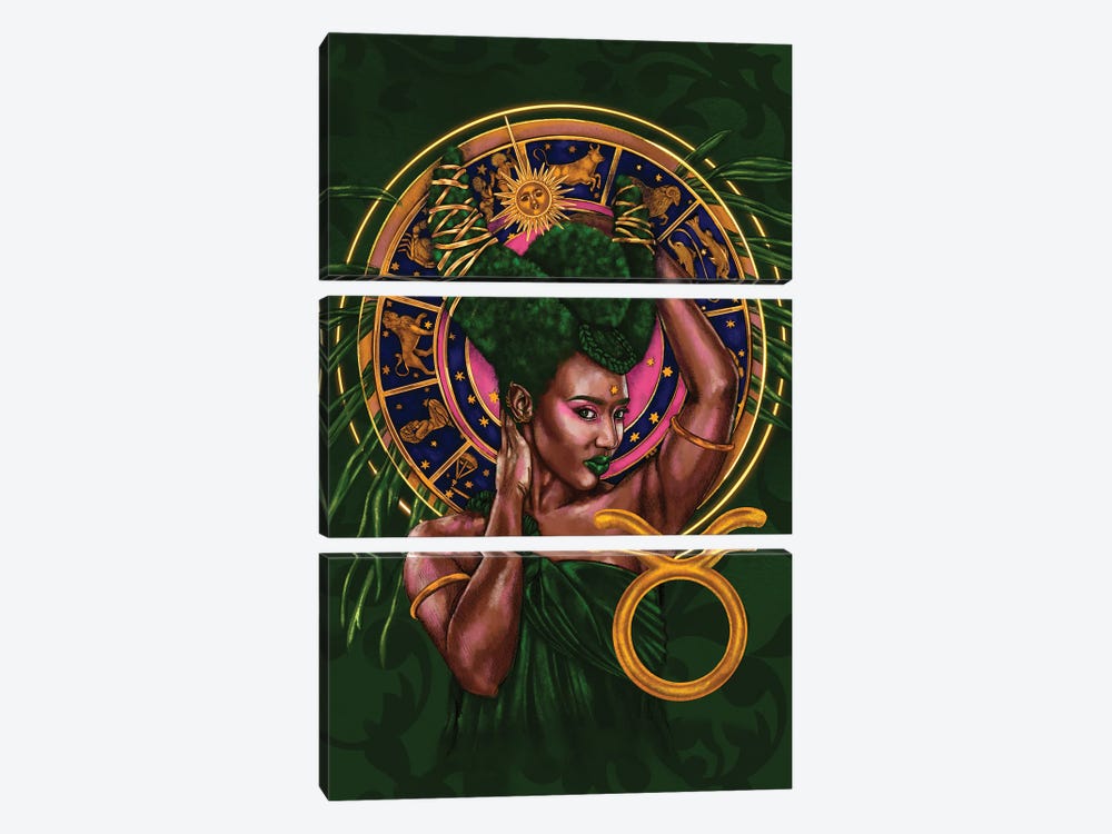 Taurus Woman by Poetically Illustrated 3-piece Canvas Print