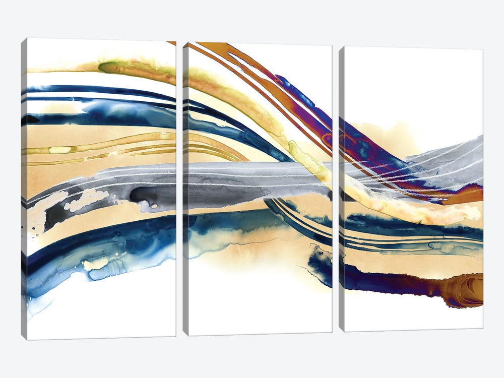 Soundwaves I by Grace Popp 3-piece Canvas Print