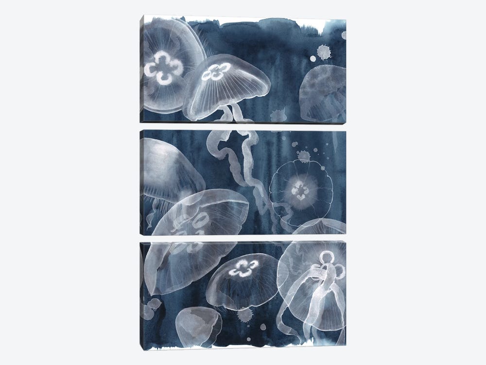 Moon Jellies I by Grace Popp 3-piece Canvas Print