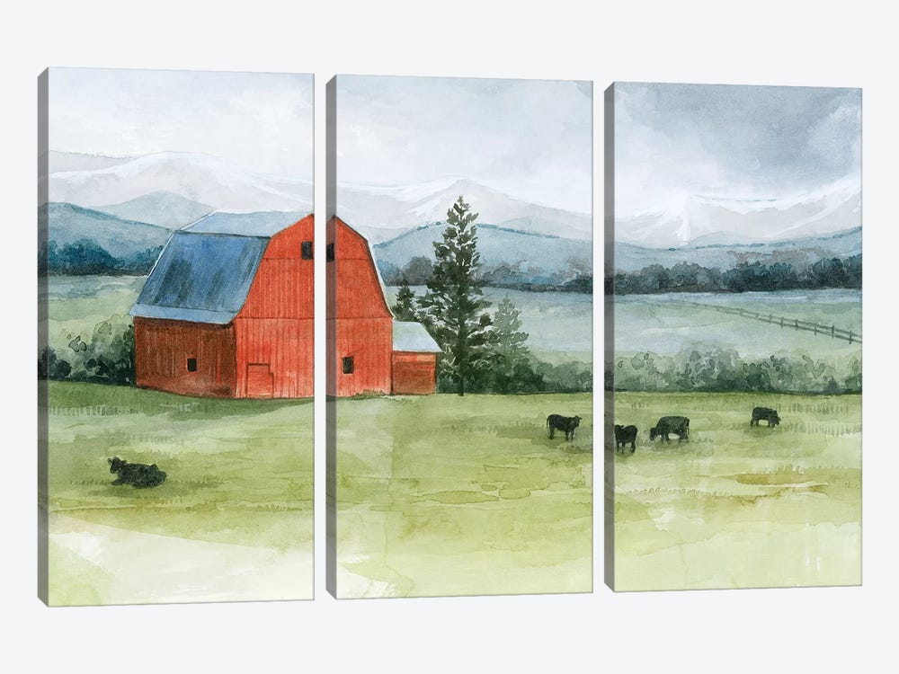 Valley Herd II by Grace Popp 3-piece Canvas Wall Art