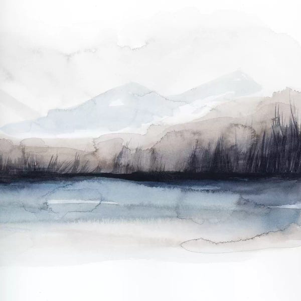 Abstract Watercolors: Horizon Shadow I by Grace Popp