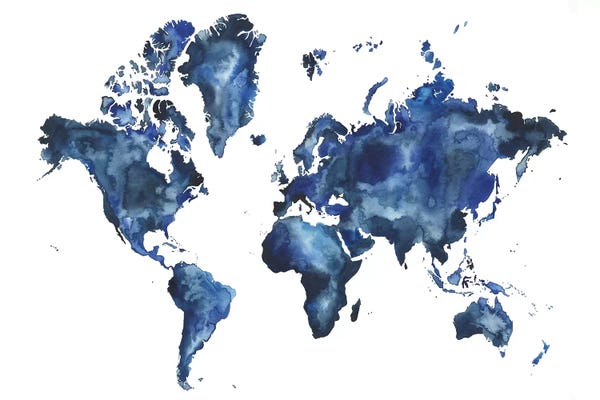 Maps: Water World I by Grace Popp