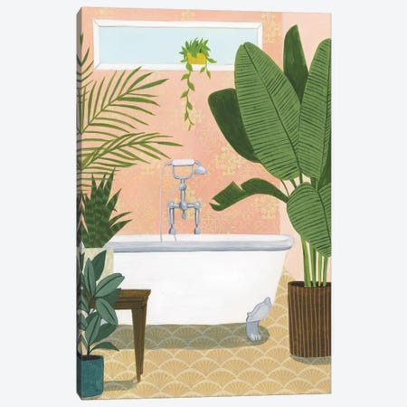 Bathtub Oasis I Canvas Print #POP1309} by Grace Popp Canvas Artwork