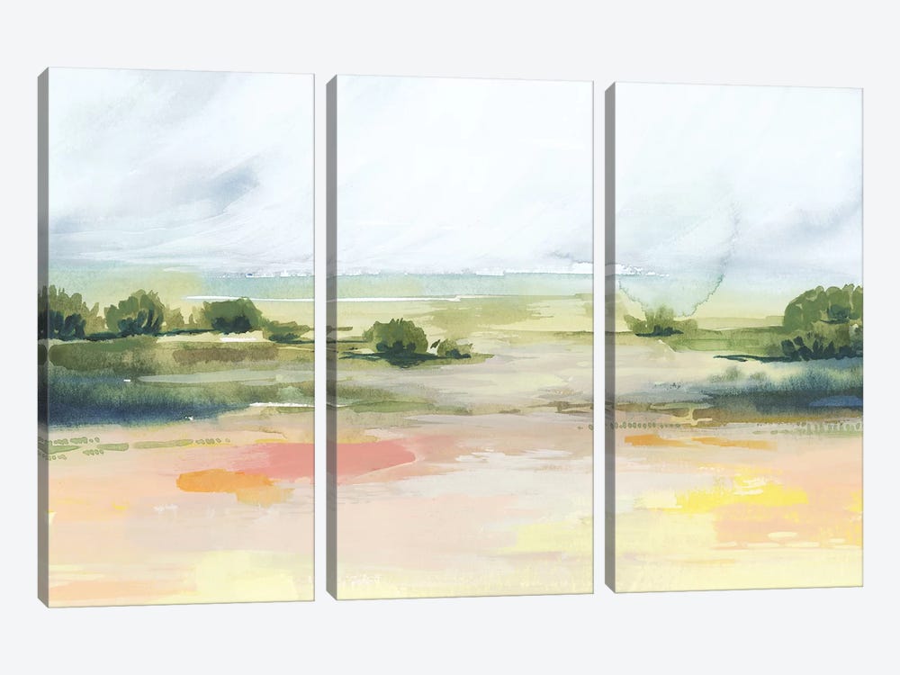 Sunlit Marsh I by Grace Popp 3-piece Canvas Art