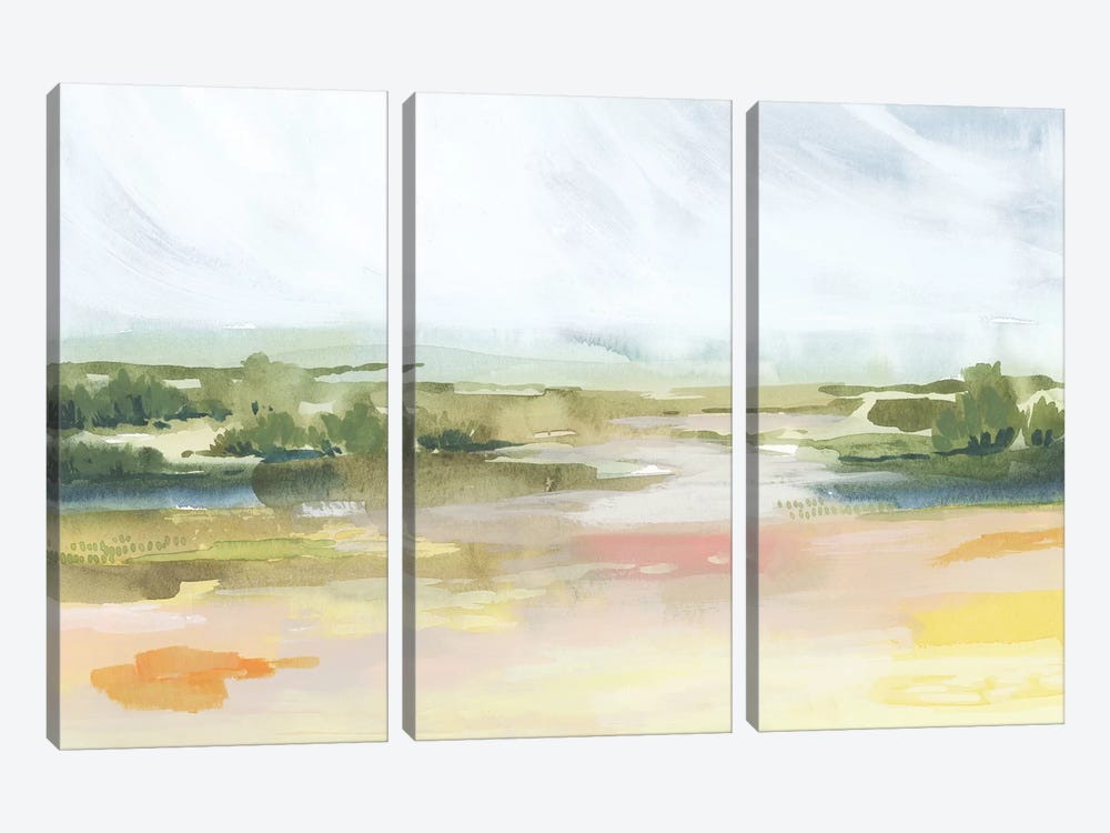 Sunlit Marsh II by Grace Popp 3-piece Canvas Art Print