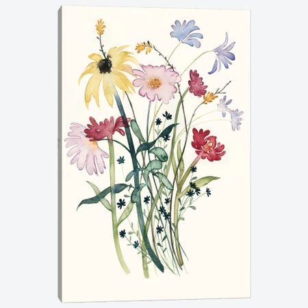 Wildflower Watercolor I Canvas Print #POP143} by Grace Popp Canvas Print
