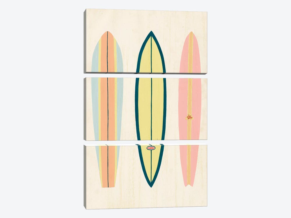 So Cal Surfer I by Grace Popp 3-piece Canvas Art