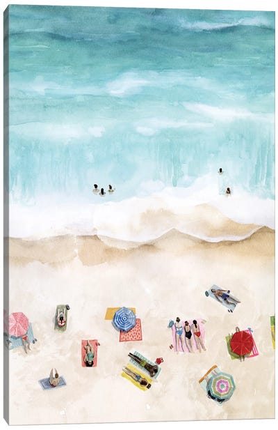 Beach Week I Canvas Art Print - Kids Bathroom Art