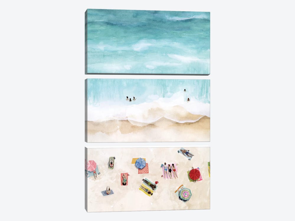 Beach Week I by Grace Popp 3-piece Canvas Art