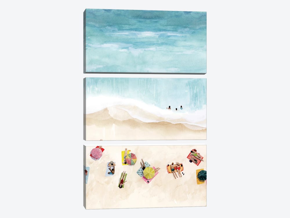 Beach Week II by Grace Popp 3-piece Canvas Art Print