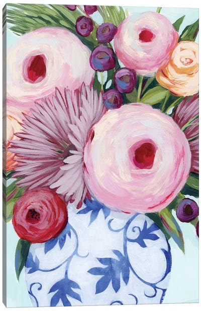 Clarity Blooms I Canvas Art Print - Ranunculus Art