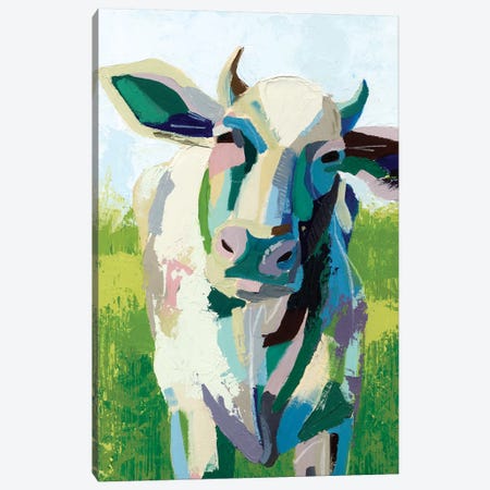 Painterly Cow II Canvas Print #POP153} by Grace Popp Canvas Wall Art
