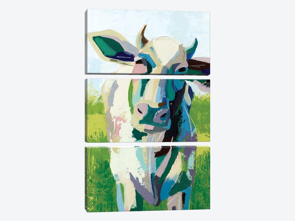 Painterly Cow II 3-piece Canvas Art Print