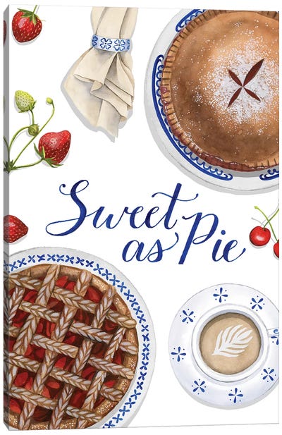 Sweet As Pie I Canvas Art Print - Pies