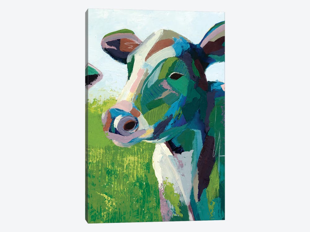 Painterly Cow III 1-piece Canvas Artwork