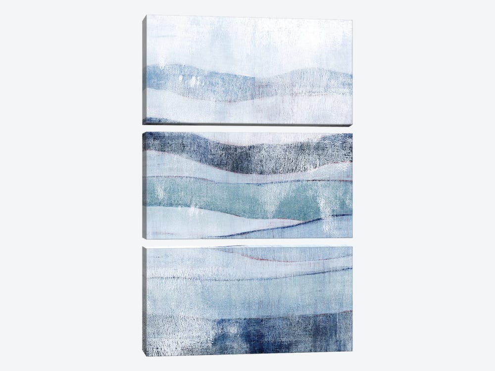 White Out in Blue I by Grace Popp 3-piece Canvas Art Print