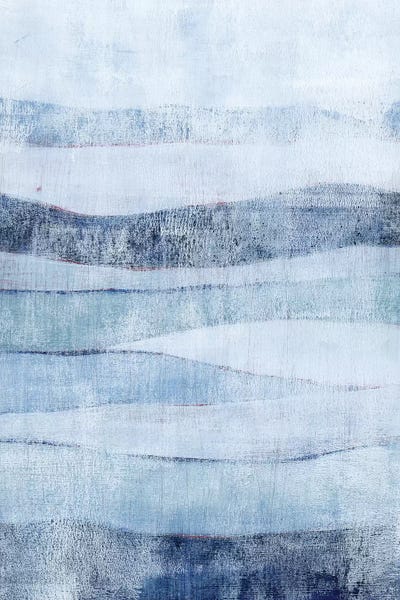 Linear Abstract: White Out in Blue II by Grace Popp