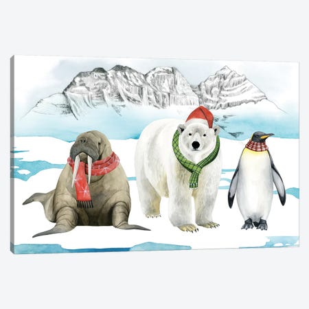 Arctic Animal Collection A Canvas Print #POP1591} by Grace Popp Art Print