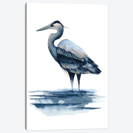 Azure Heron I Canvas Print #POP159} by Grace Popp Canvas Wall Art