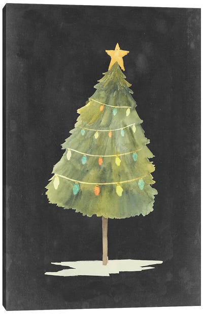 Christmas Glow I Canvas Art Print - Christmas Trees & Wreath Art