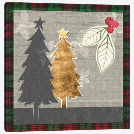 Collaged Christmas Collection C Canvas Print #POP1673} by Grace Popp Canvas Art