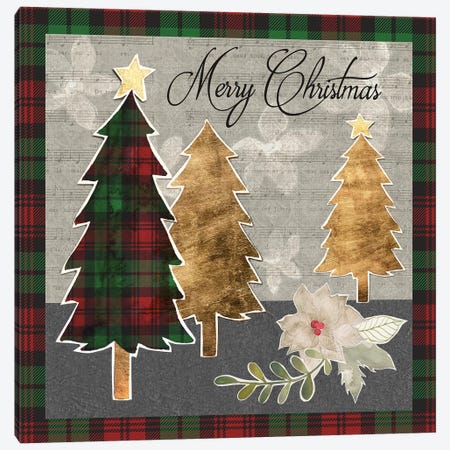 Collaged Christmas Collection D Canvas Print #POP1674} by Grace Popp Art Print