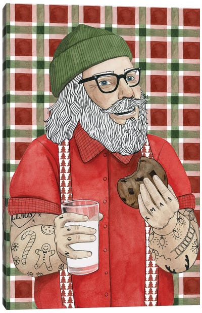 Hipster Santa I Canvas Art Print - Santa Claus Art