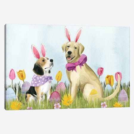 Puppy Easter Collection A Canvas Print #POP1770} by Grace Popp Art Print