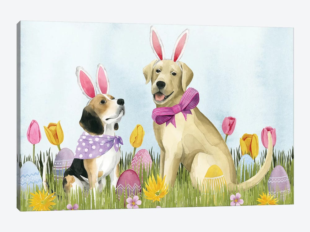 Puppy Easter Collection A by Grace Popp 1-piece Canvas Art Print