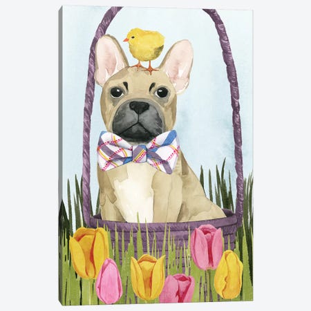 Puppy Easter Collection B Canvas Print #POP1771} by Grace Popp Art Print