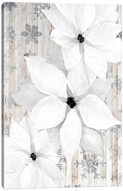 Sophisticated Christmas Collection F Canvas Art Print - Poinsettia Art