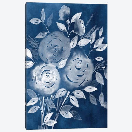 Cyanotype Roses I Canvas Print #POP181} by Grace Popp Canvas Print
