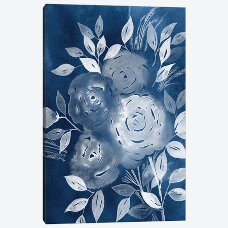 Cyanotype Roses II Canvas Print #POP182} by Grace Popp Canvas Art Print