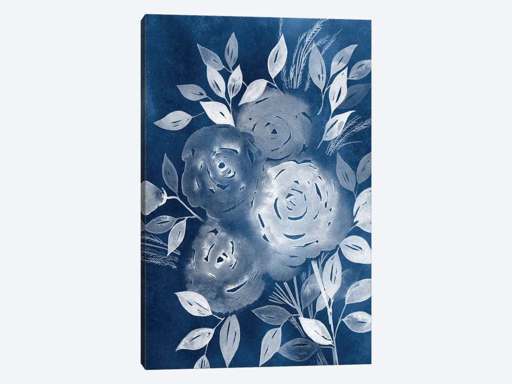 Cyanotype Roses II by Grace Popp 1-piece Canvas Art Print