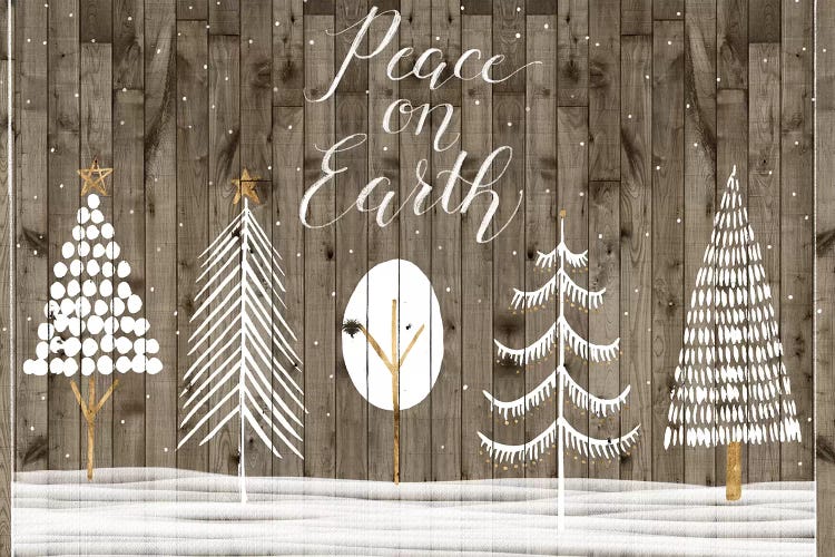 Wooded White Christmas Collection A by Grace Popp wall art
