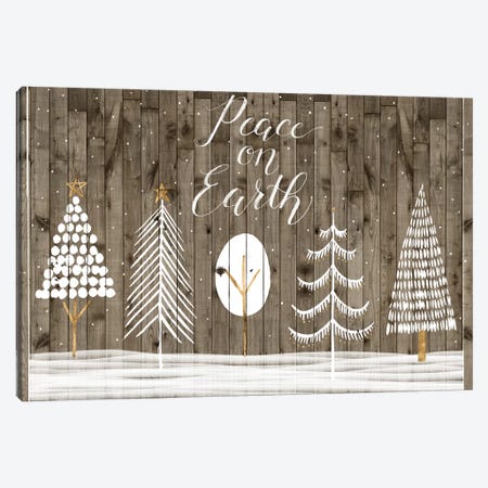 Wooded White Christmas Collection A Canvas Print #POP1858} by Grace Popp Canvas Art
