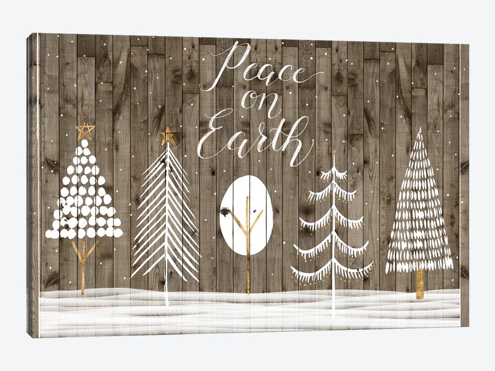 Wooded White Christmas Collection A by Grace Popp 1-piece Art Print