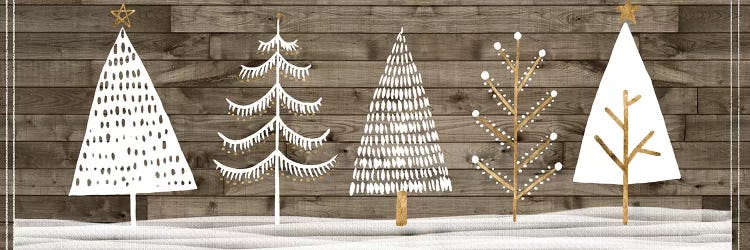 Wooded White Christmas Collection D by Grace Popp wall art