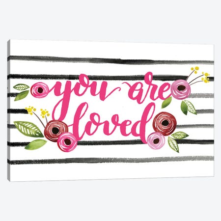 You Are Loved Collection C Canvas Print #POP1863} by Grace Popp Art Print