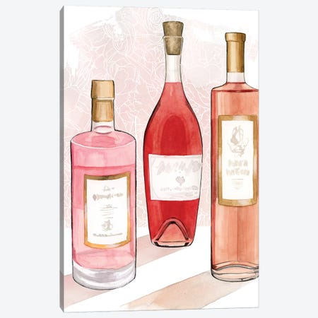 Rosé Summer I Canvas Print #POP1931} by Grace Popp Art Print