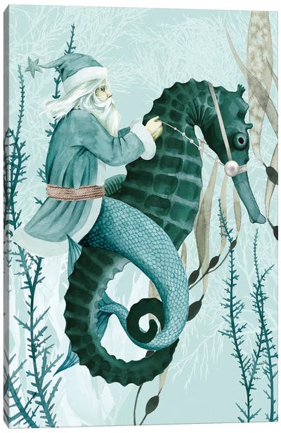 The Sea Santa I Canvas Art Print - Seahorse Art