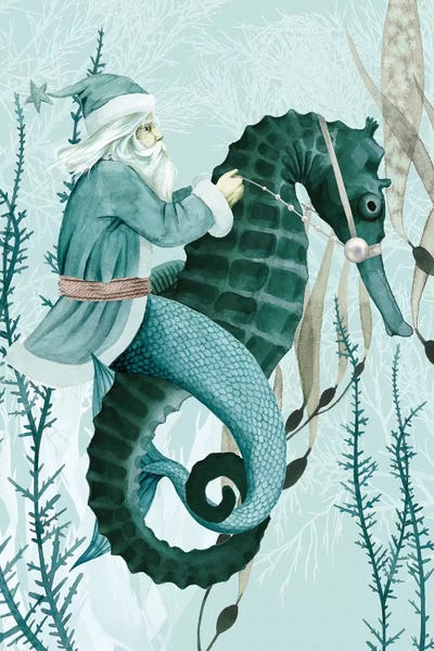 Coastal Christmas: The Sea Santa I by Grace Popp