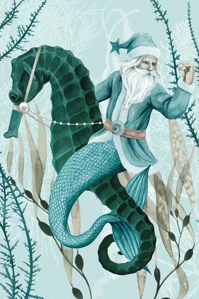 Coastal Christmas: The Sea Santa II by Grace Popp