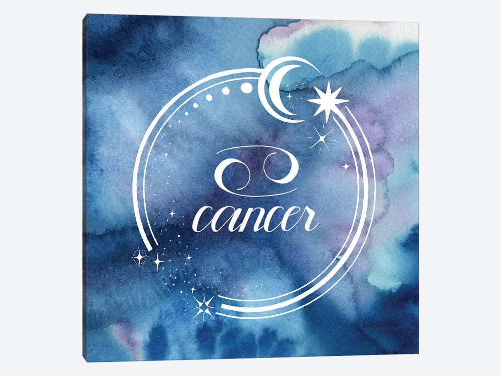 Watercolor Astrology IV 1-piece Canvas Print