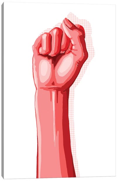 Color Block Fist I Canvas Art Print - Voting Rights Art