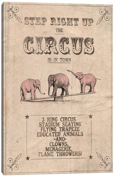 Vintage Circus I Canvas Art Print - Circus Fun